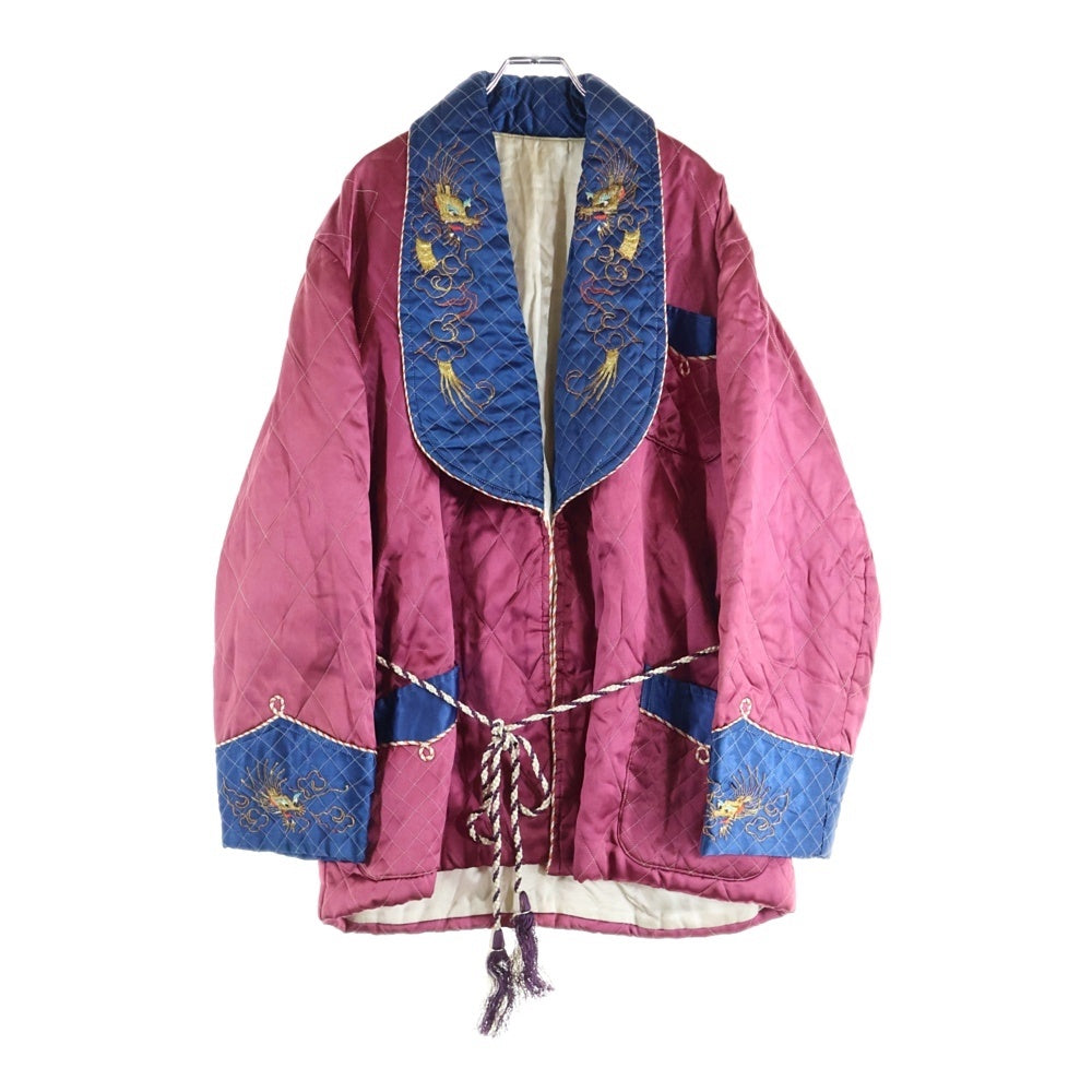 VINTAGE(ヴィンテージ) 40S GUILTING SUKA GOWN JACKET DRAGON 龍 刺繍 スカガウン ブルー/ボルドー