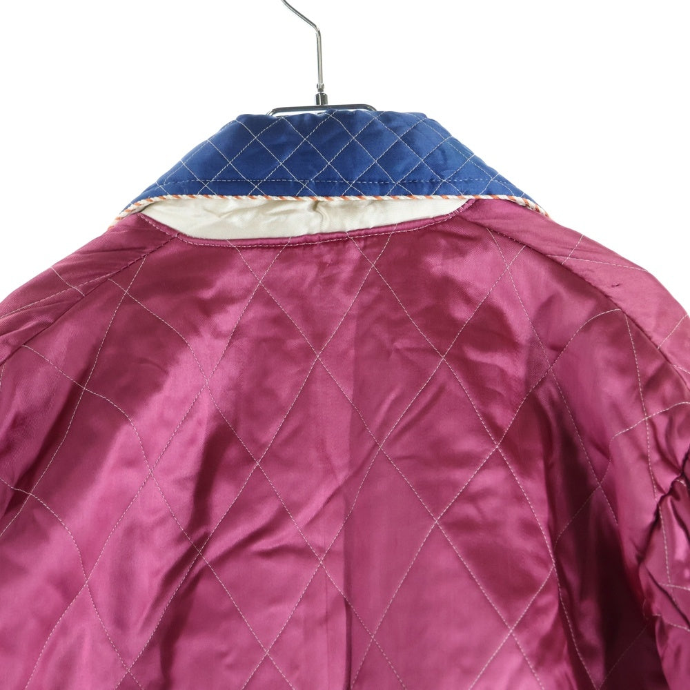 VINTAGE(ヴィンテージ) 40S GUILTING SUKA GOWN JACKET DRAGON 龍 刺繍 スカガウン ブルー/ボルドー