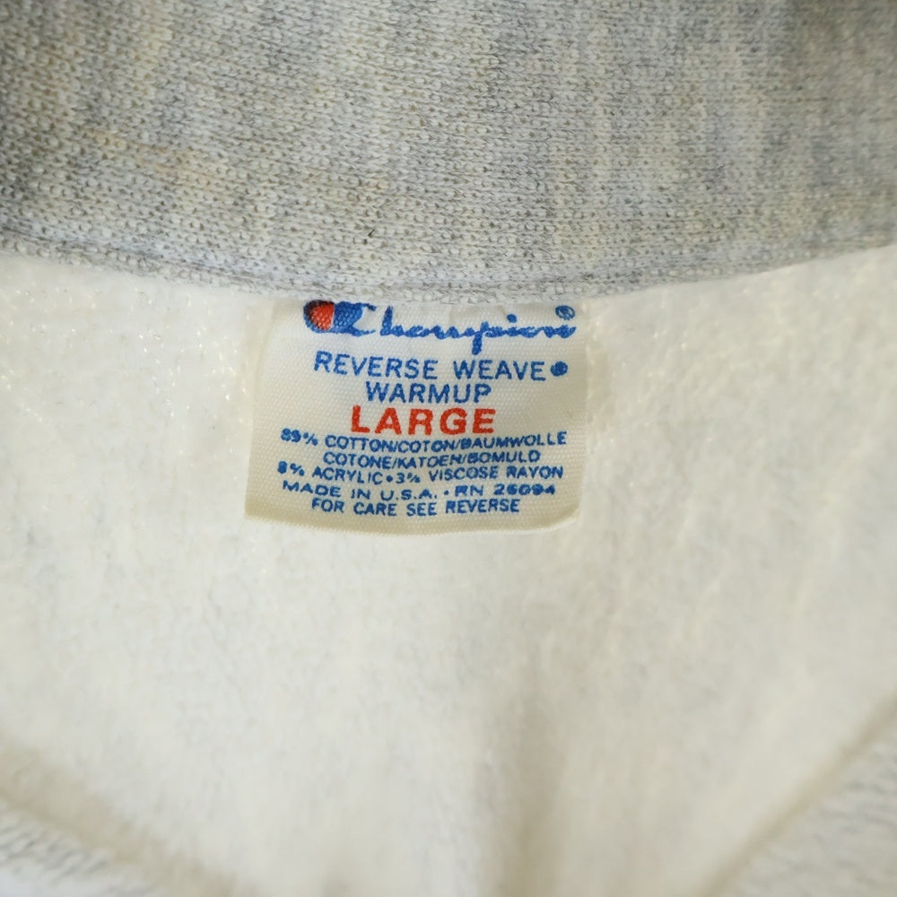 CHAMPION(チャンピオン) 80-90s REVERSE WEAVE WHEATON COLLEGE ハーフスナップボタン C刻印 スウェットトレーナー 長袖 グレー