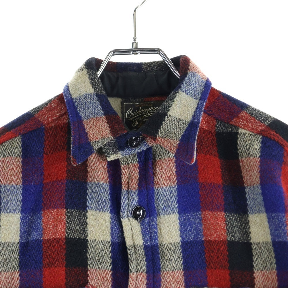VINTAGE(ヴィンテージ) JOEMCCOY OUTDOORSMEN SPORTSWEAR チェック柄 ヘビー長袖シャツ Lot11 レッド/ブルー