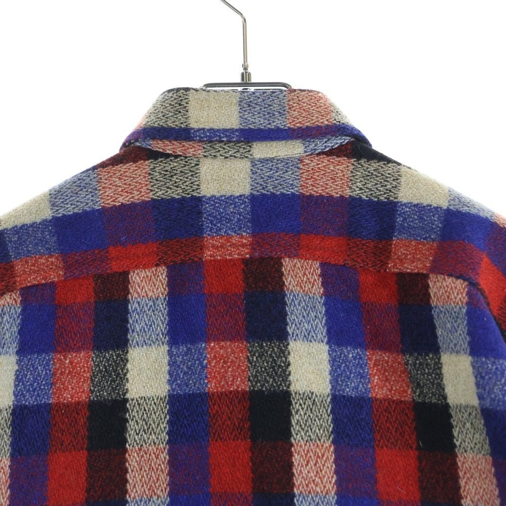VINTAGE(ヴィンテージ) JOEMCCOY OUTDOORSMEN SPORTSWEAR チェック柄 ヘビー長袖シャツ Lot11 レッド/ブルー