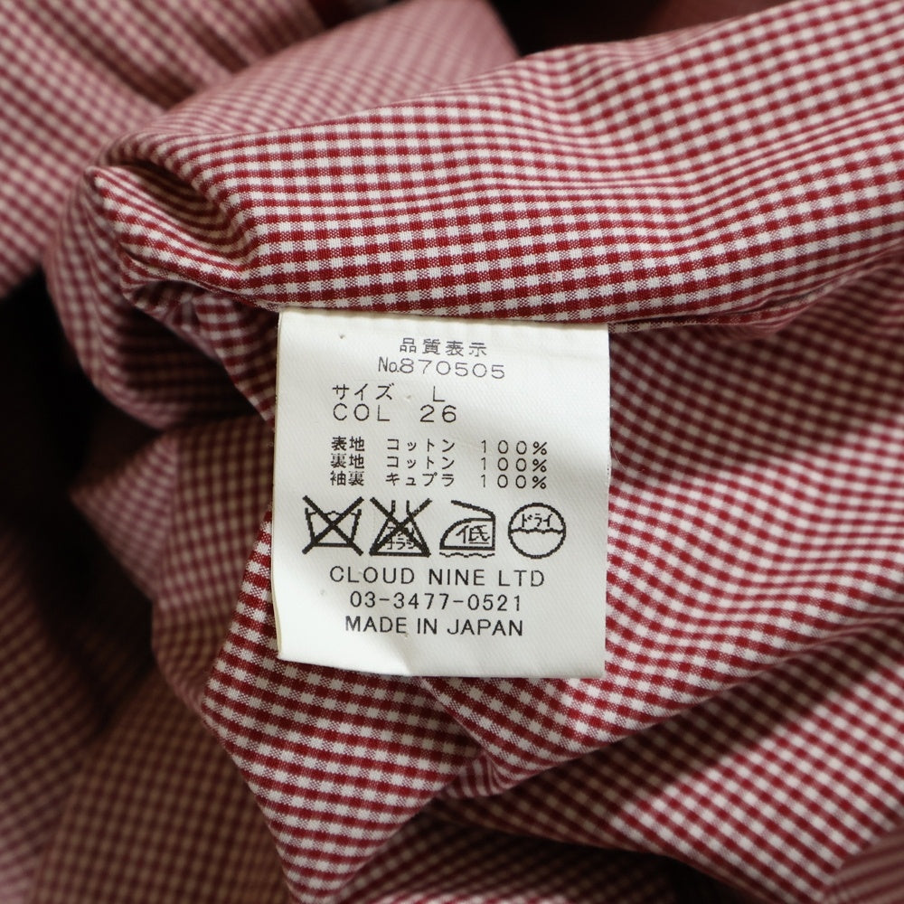 NO BRAND(ノーブランド) IN SYNC WITH(インシンクウィズ) チェック柄 サイドバックル ジップアップジャケット レッド