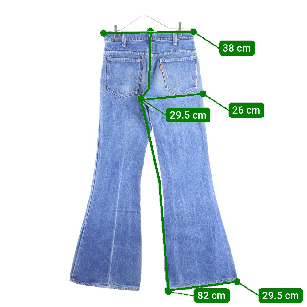 Levi's(リーバイス) 70s 684-0217 ボタン裏16 USA製 42TALONZIP オレンジタブ ビッグベル フレアデニムパンツ ジーンズ ブルー