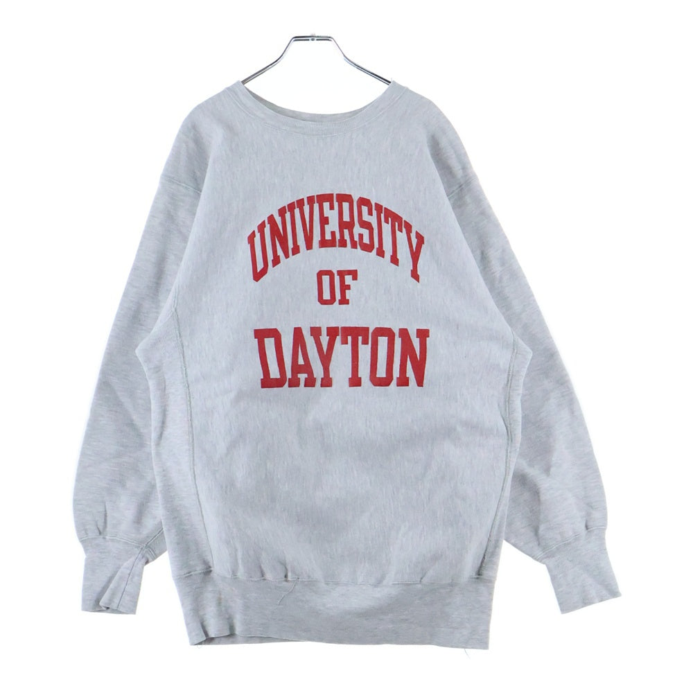 CHAMPION(チャンピオン) 90S REVERSE WEAVE UNIVERSITY OF DAYTON SWEAT リバースウィーブ デイトン カレッジ 3段 プリント 刺繍タグ スウェット グレー