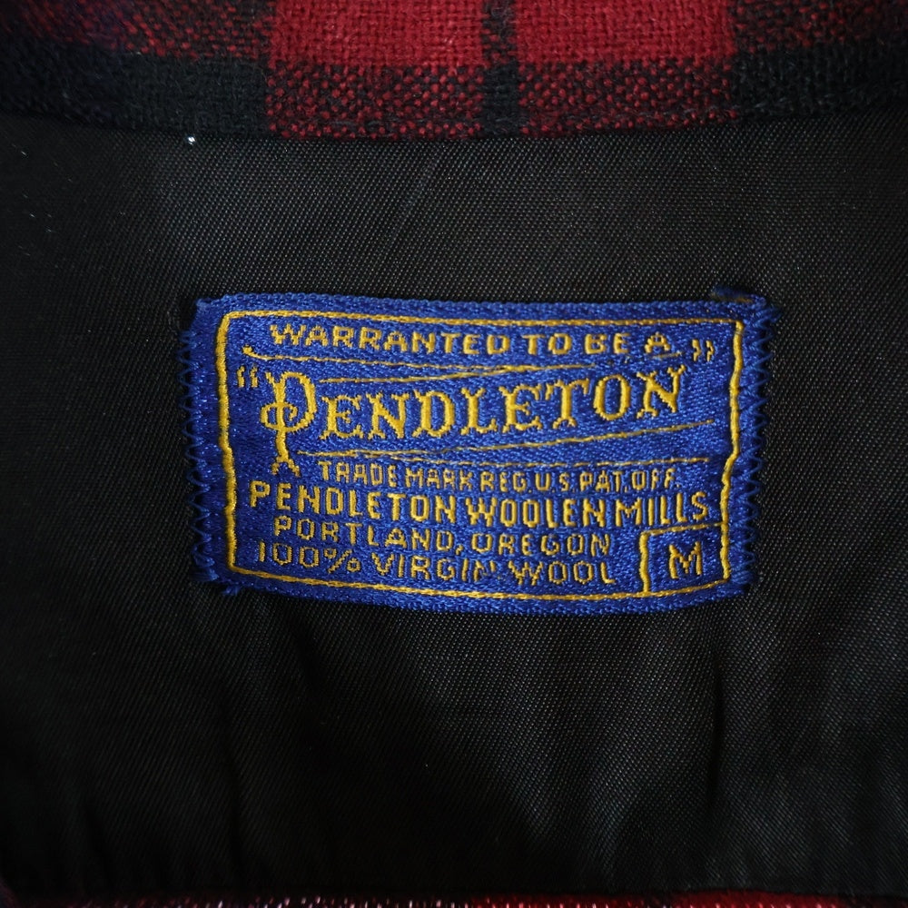 PENDLETON(ペンドルトン) 50S VINTAGE WOOL L/S CHECK SHIRT ヴィンテージ ウール 長袖シャツ レッド/ネイビー