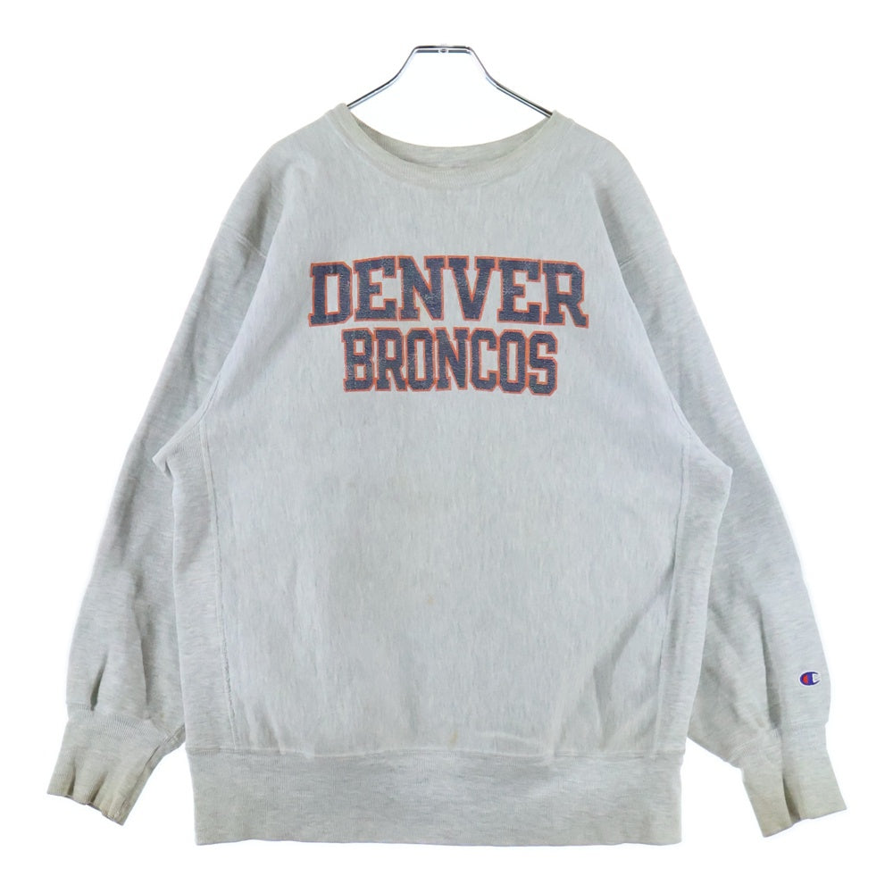 CHAMPION(チャンピオン) 90S REVERSE WEAVE DENVER BRONCOS NFL SWEAT リバースウィーブ デンバーブロンコス プリント 刺繍タグ スウェット グレー