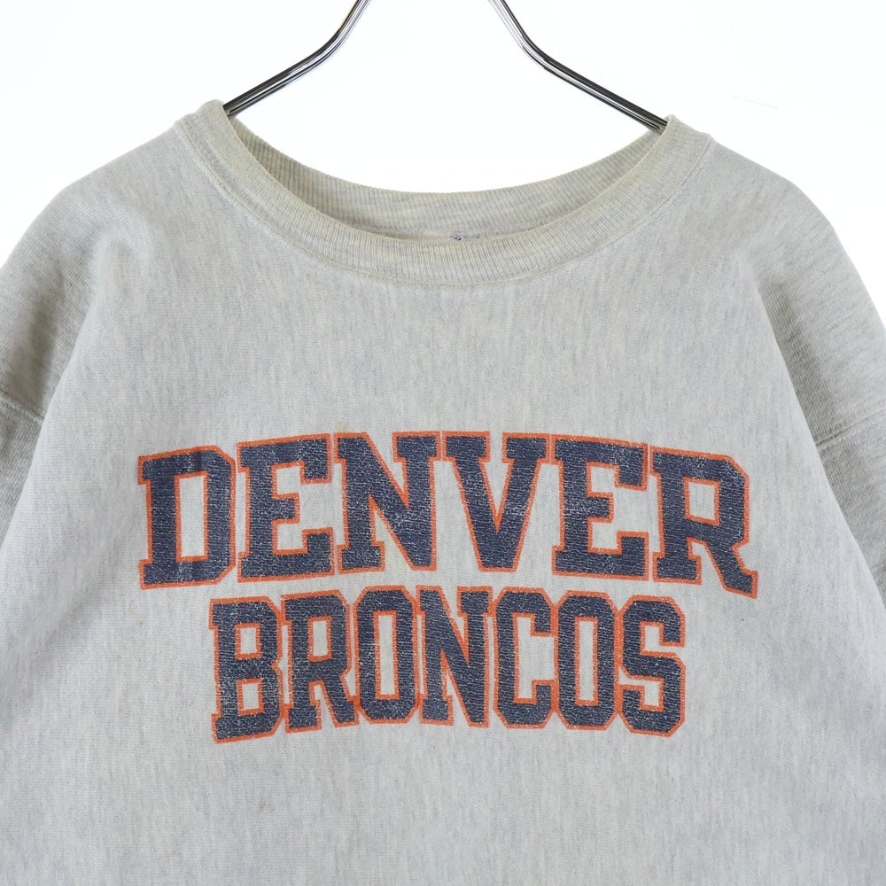 CHAMPION(チャンピオン) 90S REVERSE WEAVE DENVER BRONCOS NFL SWEAT リバースウィーブ デンバーブロンコス プリント 刺繍タグ スウェット グレー
