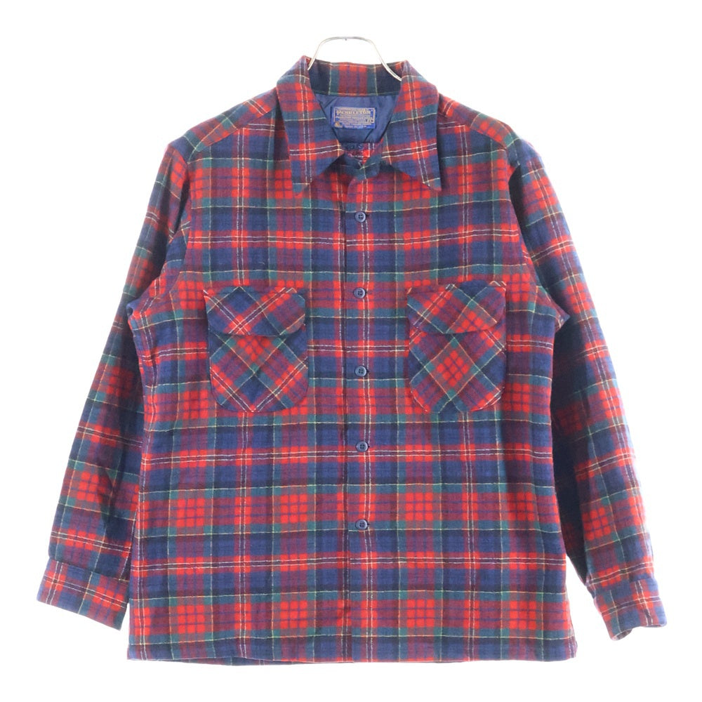 PENDLETON(ペンドルトン) 70S VINTAGE WOOL L/S CHECK SHIRT ヴィンテージ ウール チェック 長袖シャツ レッド/グリーン/ブルー