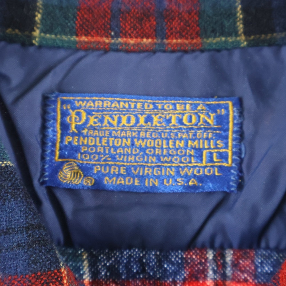 PENDLETON(ペンドルトン) 70S VINTAGE WOOL L/S CHECK SHIRT ヴィンテージ ウール チェック 長袖シャツ レッド/グリーン/ブルー