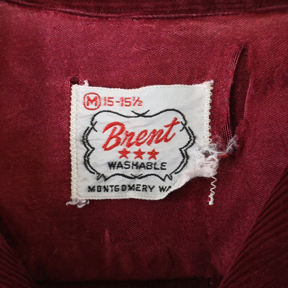 VINTAGE(ヴィンテージ) 40-50S BRENT CORDUROY L/S SHIRT ブレント コーデュロイ シャツ レッド