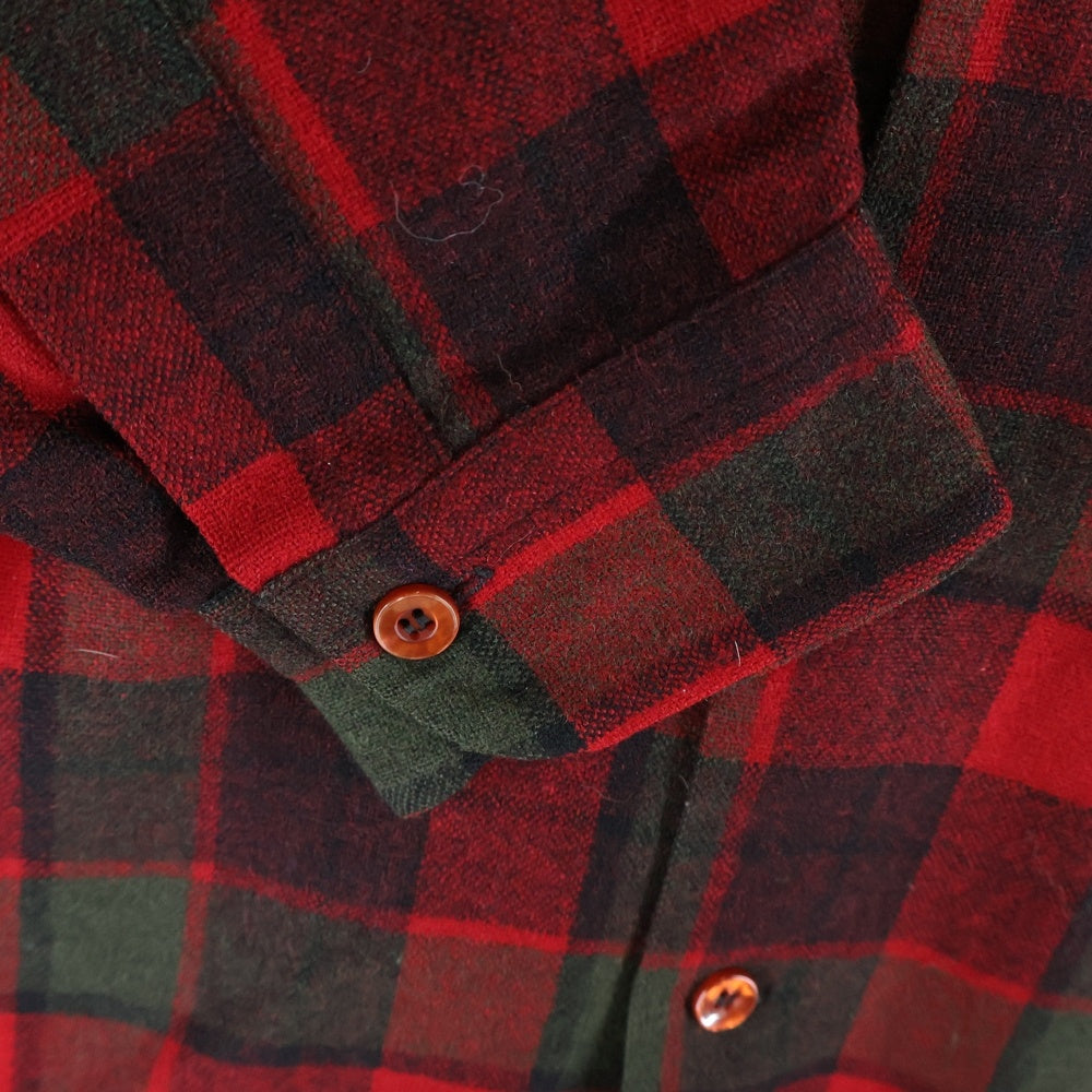 PENDLETON(ペンドルトン) 60S VINTAGE WOOL L/S CHECK SHIRT ヴィンテージ ウール 長袖シャツ レッド/ブラック