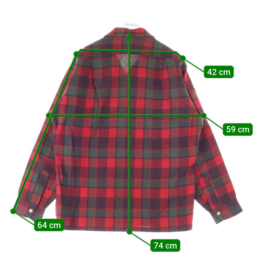 PENDLETON(ペンドルトン) 60S VINTAGE WOOL L/S CHECK SHIRT ヴィンテージ ウール 長袖シャツ レッド/ブラック