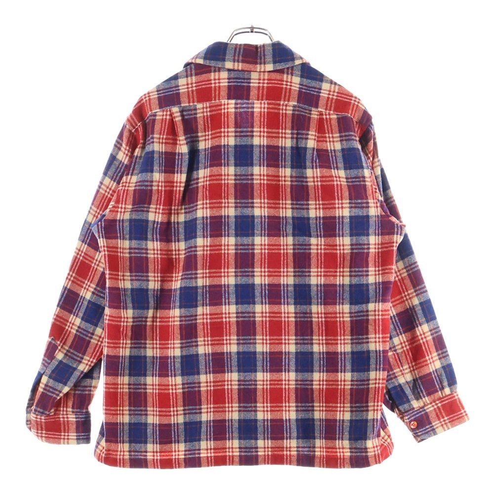 PENDLETON(ペンドルトン) 70S VINTAGE WOOL L/S CHECK SHIRT ヴィンテージ ウール 長袖シャツ レッド/ブルー