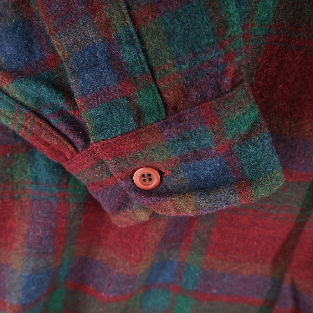 PENDLETON(ペンドルトン) 70S VINTAGE WOOL L/S CHECK SHIRT ヴィンテージ ウール 長袖シャツ レッド/グリーン/ブラウン