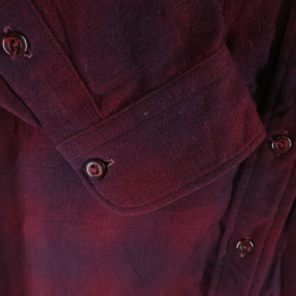 PENDLETON(ペンドルトン) 50S VINTAGE WOOL L/S OMBRE CHECK SHIRT ヴィンテージ ウール オンブレチェック 長袖シャツ レッド/ブラック