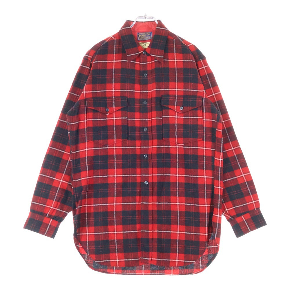 PENDLETON(ペンドルトン) 50S VINTAGE WOOL L/S CHECK SHIRT ヴィンテージ ウール チェック 長袖シャツ レッド/ブラック