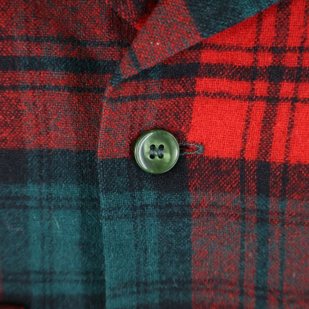 PENDLETON(ペンドルトン) 50S VINTAGE WOOL L/S CHECK SHIRT ヴィンテージ ウール チェック 長袖シャツ レッド/グリーン