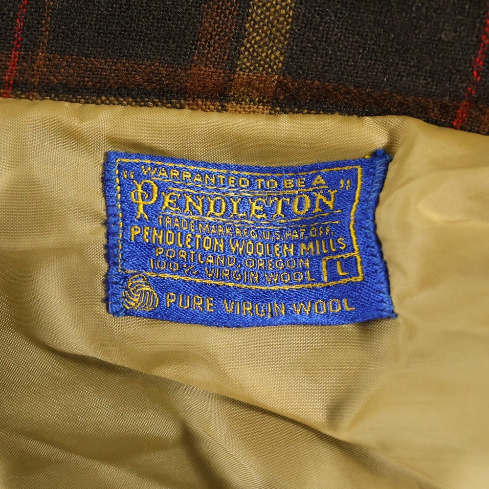PENDLETON(ペンドルトン) 60s チェック柄 ウールボタン テーラードジャケット ブラウン