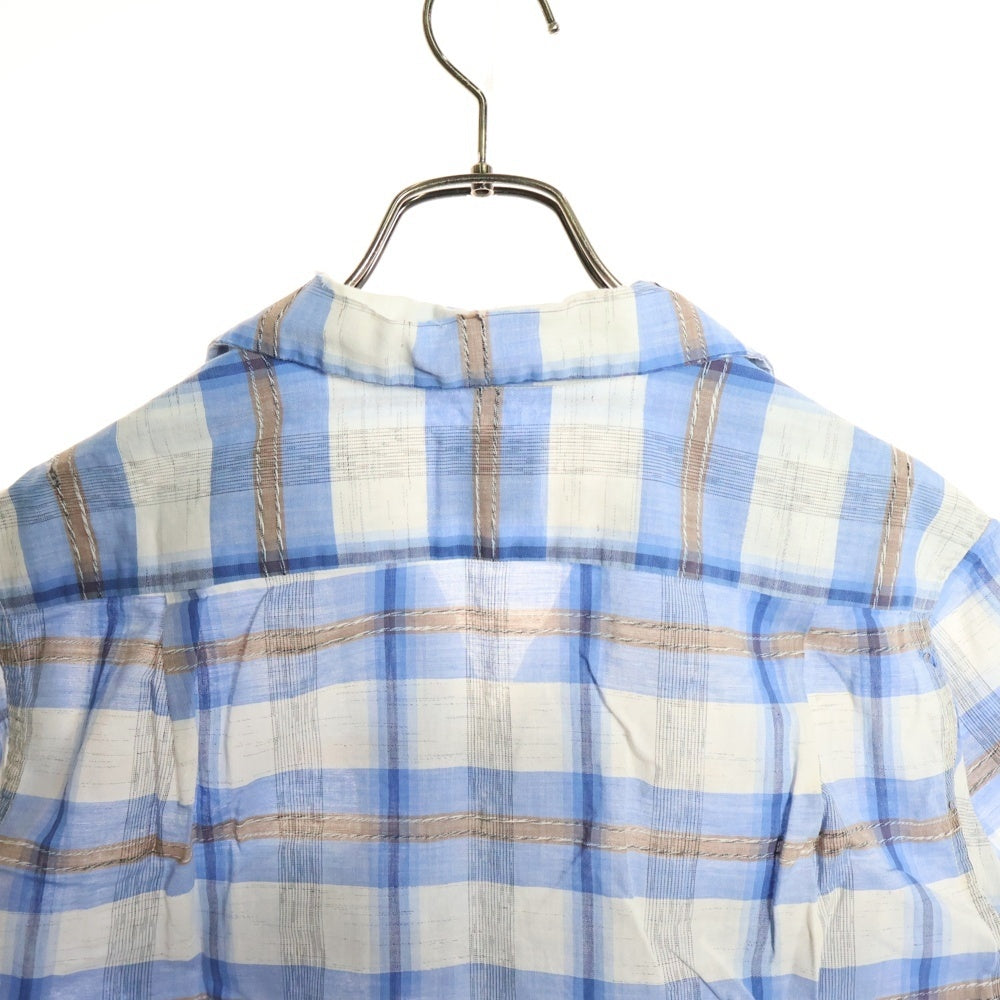 VINTAGE(ヴィンテージ) 60s Archdale Fashions オープンカラー 半袖シャツ ブルー/ホワイト