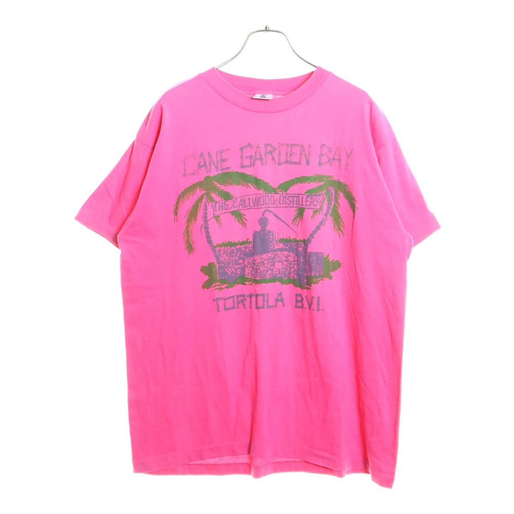 VINTAGE(ヴィンテージ) 80s CANE GARDEN BAY TEE プリント半袖Tシャツ ピンク