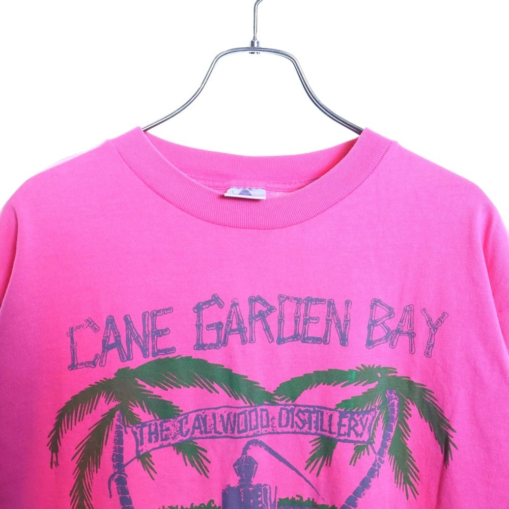 VINTAGE(ヴィンテージ) 80s CANE GARDEN BAY TEE プリント半袖Tシャツ ピンク