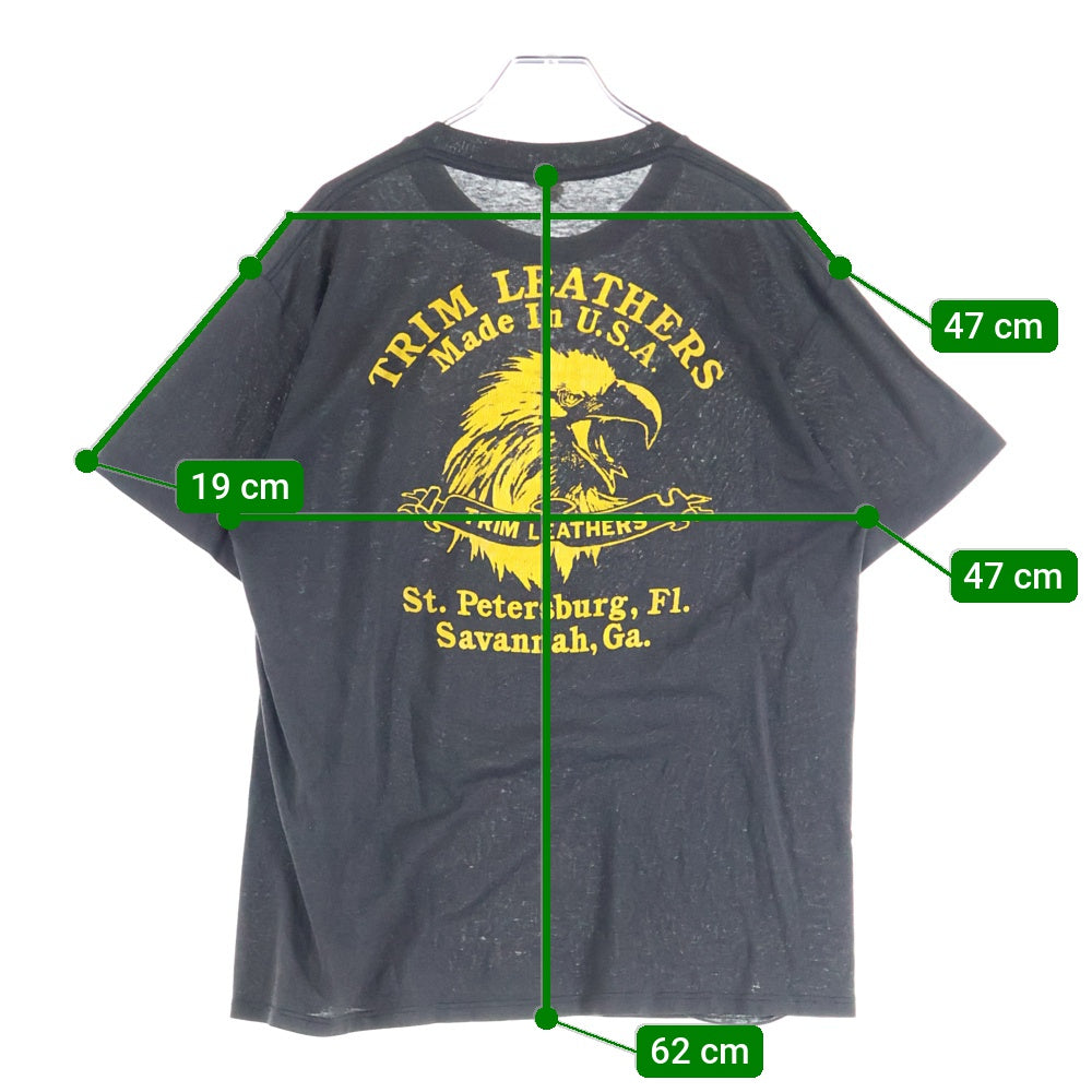 HARLEY DAVIDSON(ハーレーダビッドソン) 80s Meca Eagle Lightning Thunder Tee メカイーグル ライトニングサンダープリント 半袖Tシャツ ブラック