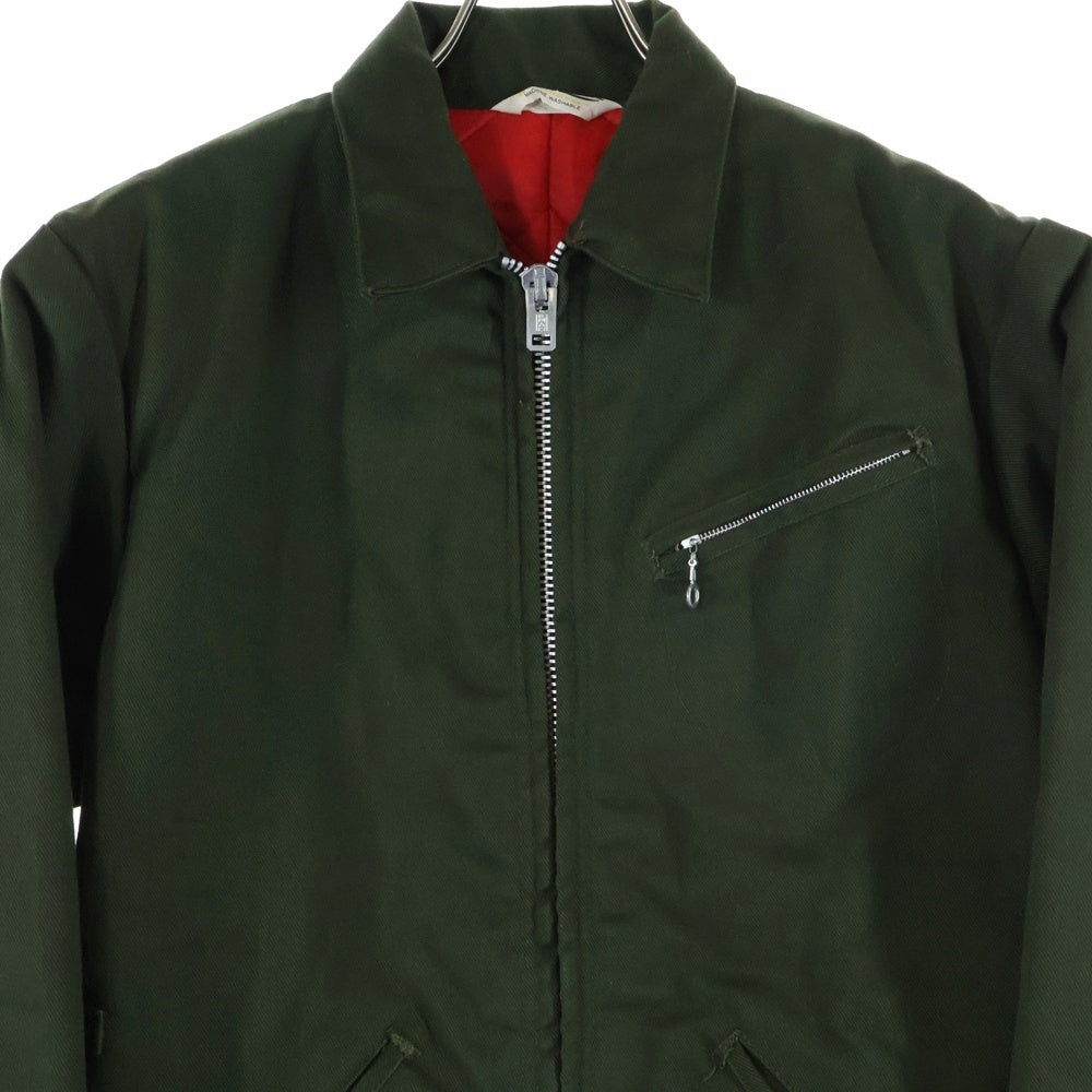 VINTAGE(ヴィンテージ) 70s Key Imperial Lined Work Jacket キーインペリアル キルティングライナー ジップアップ ワークジャケット カーキ