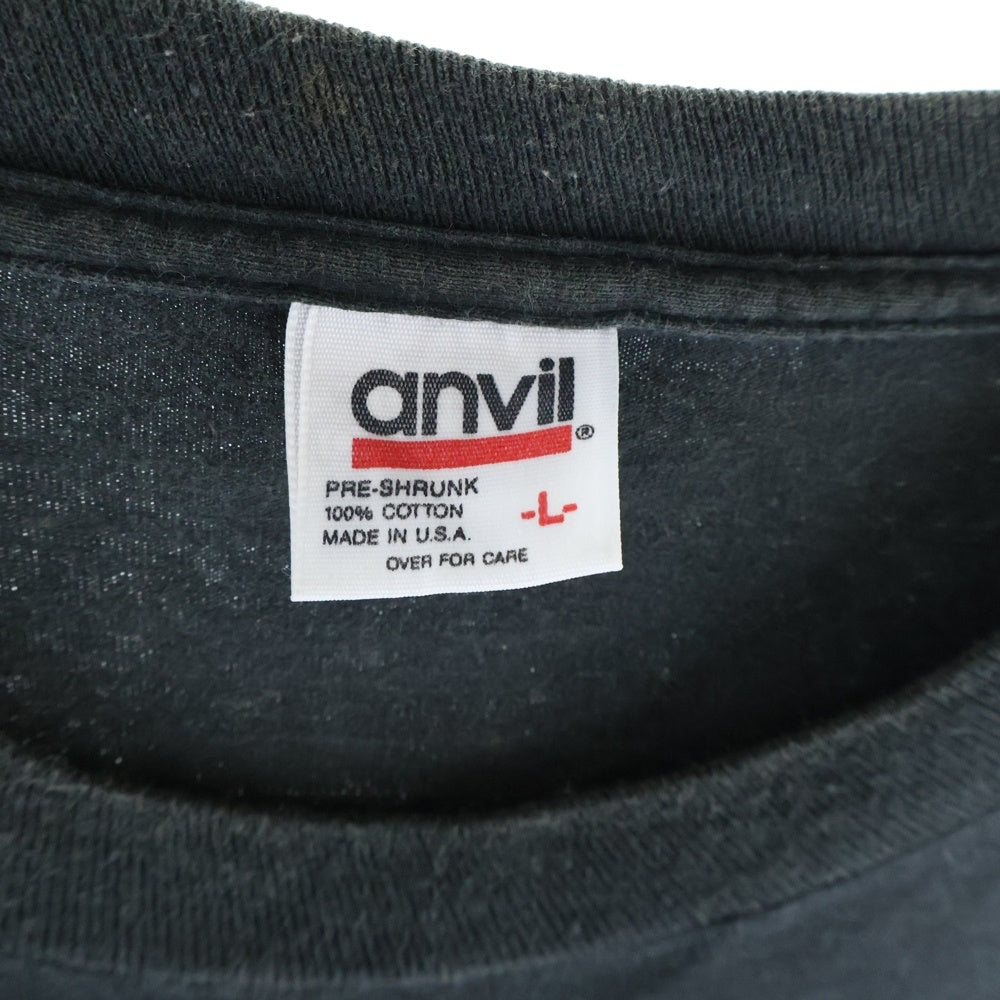 VINTAGE(ヴィンテージ) 90s THERAPY ? IRONY HEAVYFUCKINGMETAL L/S TEE ANVILボディ アイロニー 長袖プリントTシャツ ブラック