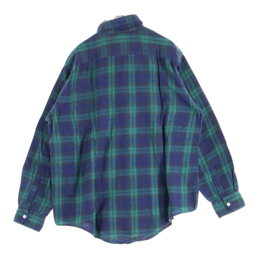 L.L.Bean(エルエルビーン) 70-80S BLACKWATCH L/S SHIRT USA製 ブラックウォッチ 長袖 チェック シャツ グリーン/ブルー