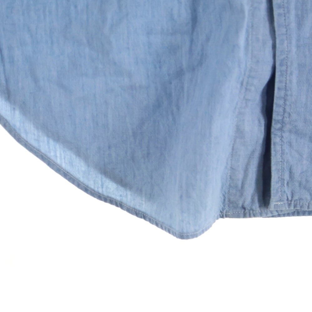 RALPH LAUREN(ラルフローレン) 80-90S COUNTRY COTTON CHAMBRAY L/S SHIRT 40年代サンプリング カントリー シャンブレー 長袖 シャツ ブルー