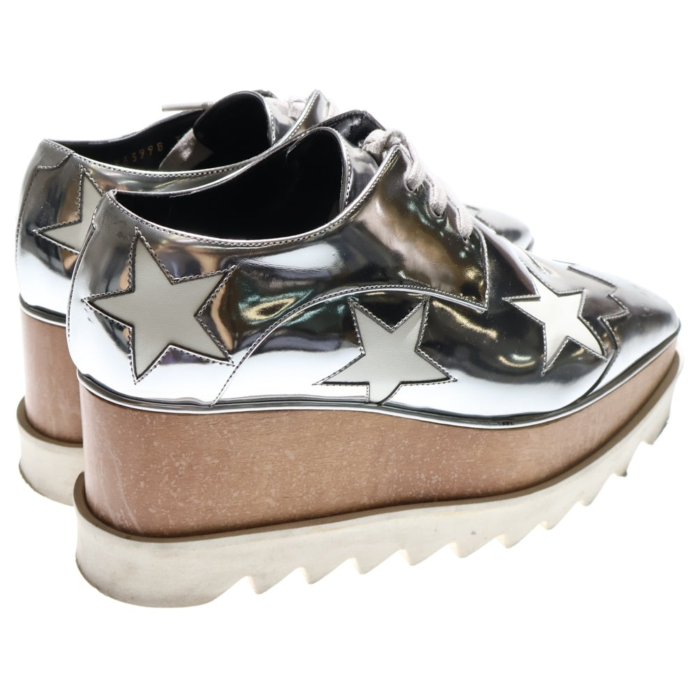 STELLA McCARTNEY(ステラマッカートニー) ELYSE METALLIC 363998 エリス メタリック 厚底プラットフォームシューズ シルバー スター レディース
