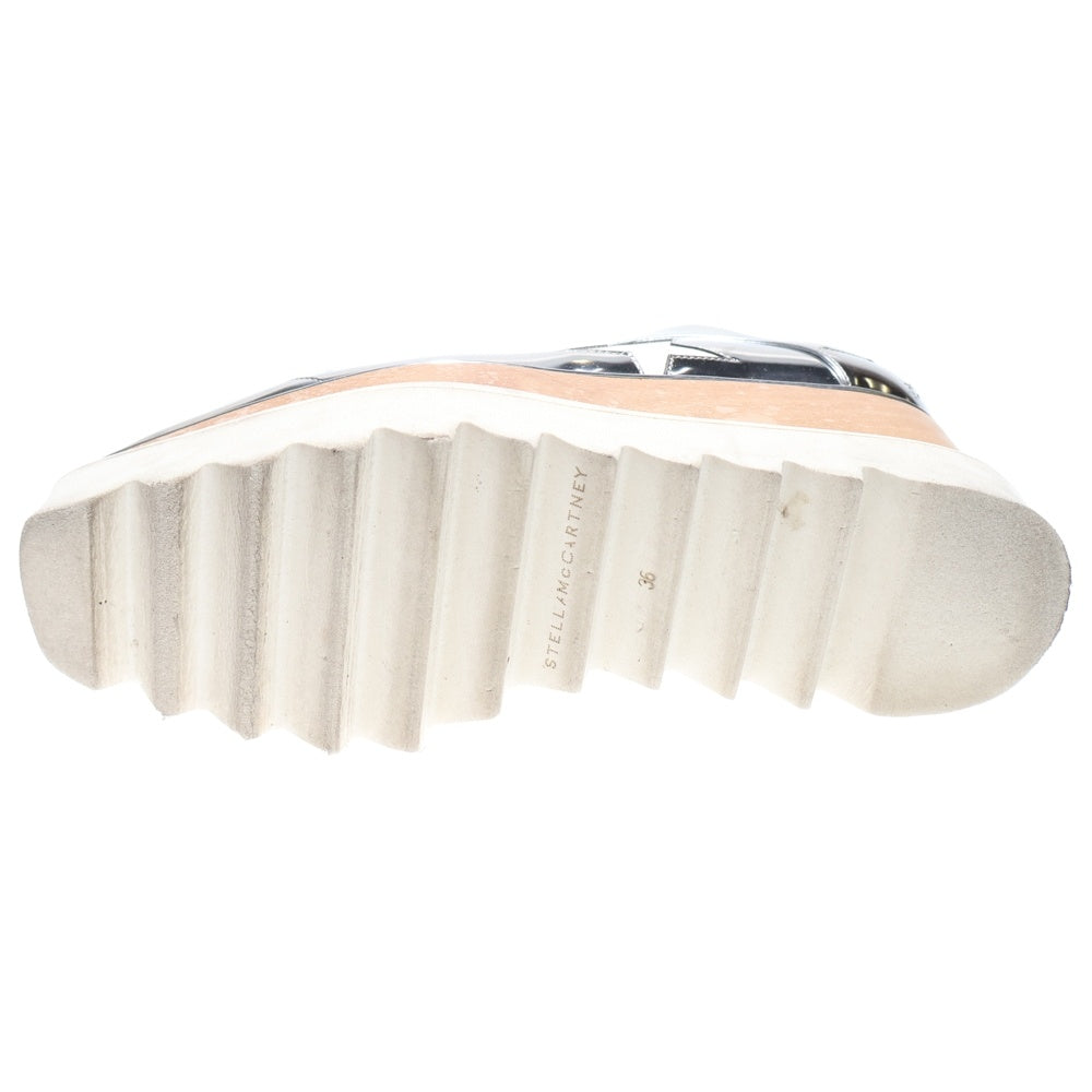 STELLA McCARTNEY(ステラマッカートニー) ELYSE METALLIC 363998 エリス メタリック 厚底プラットフォームシューズ シルバー スター レディース