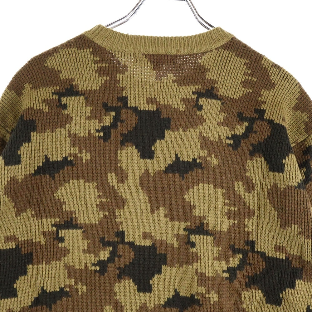 SUPREME(シュプリーム) 16AW CAMO SWEATER カモ柄クルーネック長袖ニットセーター ブラウン