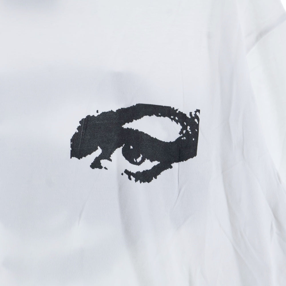 PAM(パム) プリント クルーネック長袖カットソー ホワイト