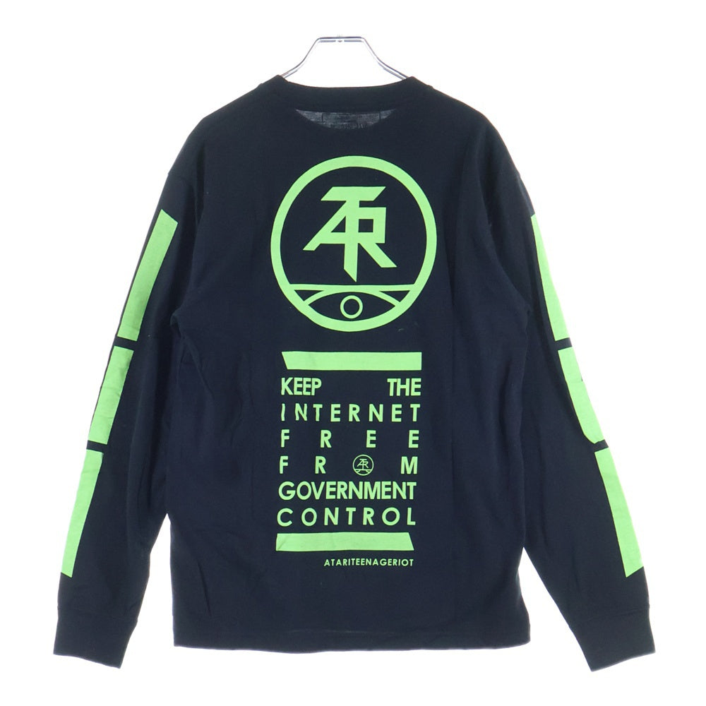 NEIGHBORHOOD(ネイバーフッド) ATR-2 CE-CREW LS 181MBATN-CSM02S プリント長袖Tシャツ ブラック