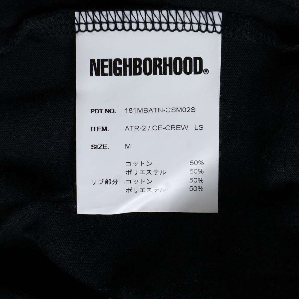 NEIGHBORHOOD(ネイバーフッド) ATR-2 CE-CREW LS 181MBATN-CSM02S プリント長袖Tシャツ ブラック