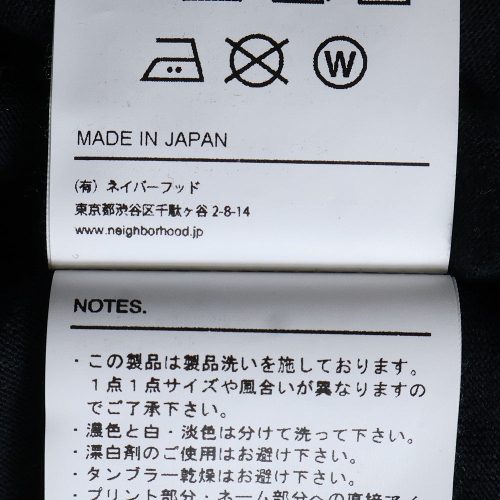 NEIGHBORHOOD(ネイバーフッド) ATR-2 CE-CREW LS 181MBATN-CSM02S プリント長袖Tシャツ ブラック