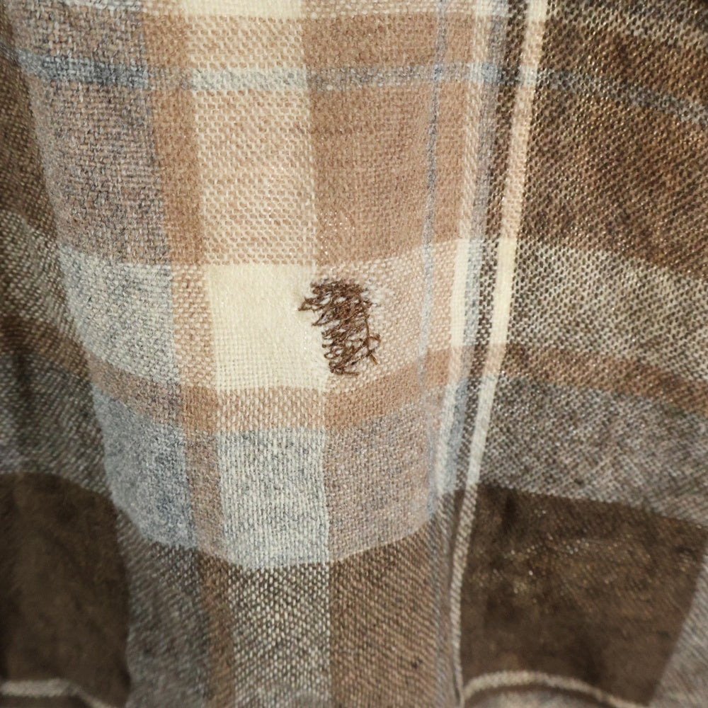 McGREGOR(マクレガー) 50S VINTAGE WOOL CHECK L/S SHIRT BOX TYPE ヴィンテージ ウール 長袖 チェックシャツ ボックス型 ブラウン/ホワイト
