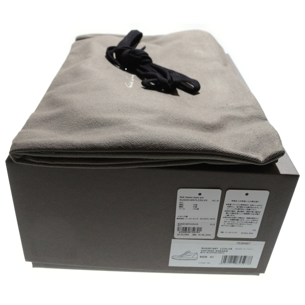 Rick Owens(リックオウエンス) VINTAGE SNEAKS RU02E1897LCOLVS ヴィンテージスニーカー ブラック/ホワイト