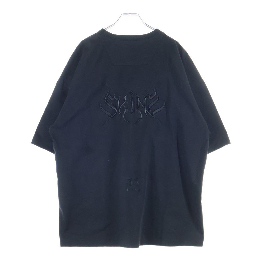 juun.j(ジュン ジェイ) ロゴ刺繍 クルーネックオーバーサイズ 半袖Tシャツ JC4442P545 ブラック