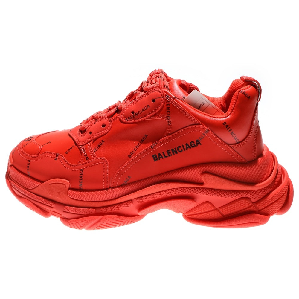 BALENCIAGA(バレンシアガ) Triple S Sneaker Allover Logo 541624 トリプルエス 総柄ロゴ レッド ローカットスニーカー