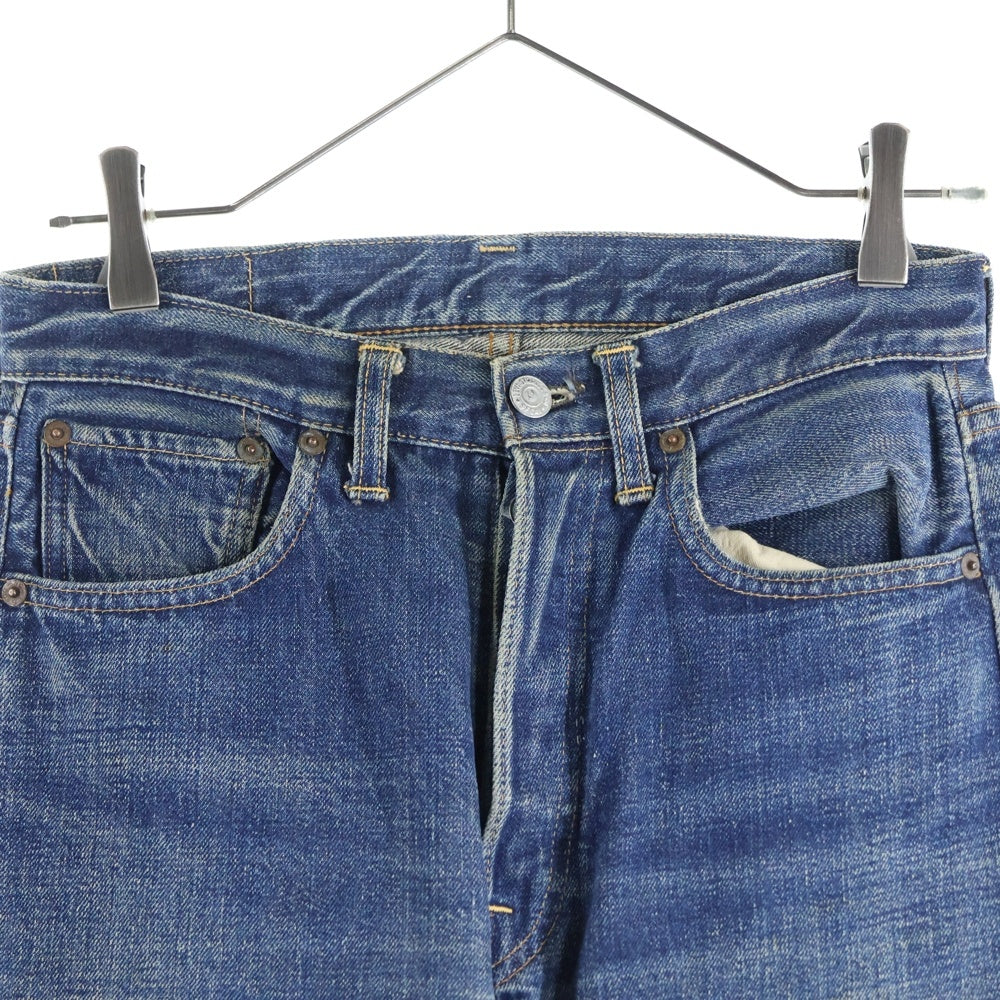 Levi's(リーバイス) 50-60S 501 BIG E 前期 両面タブ 均等V 足長R ボタン裏刻印18 デニムパンツ インディゴ