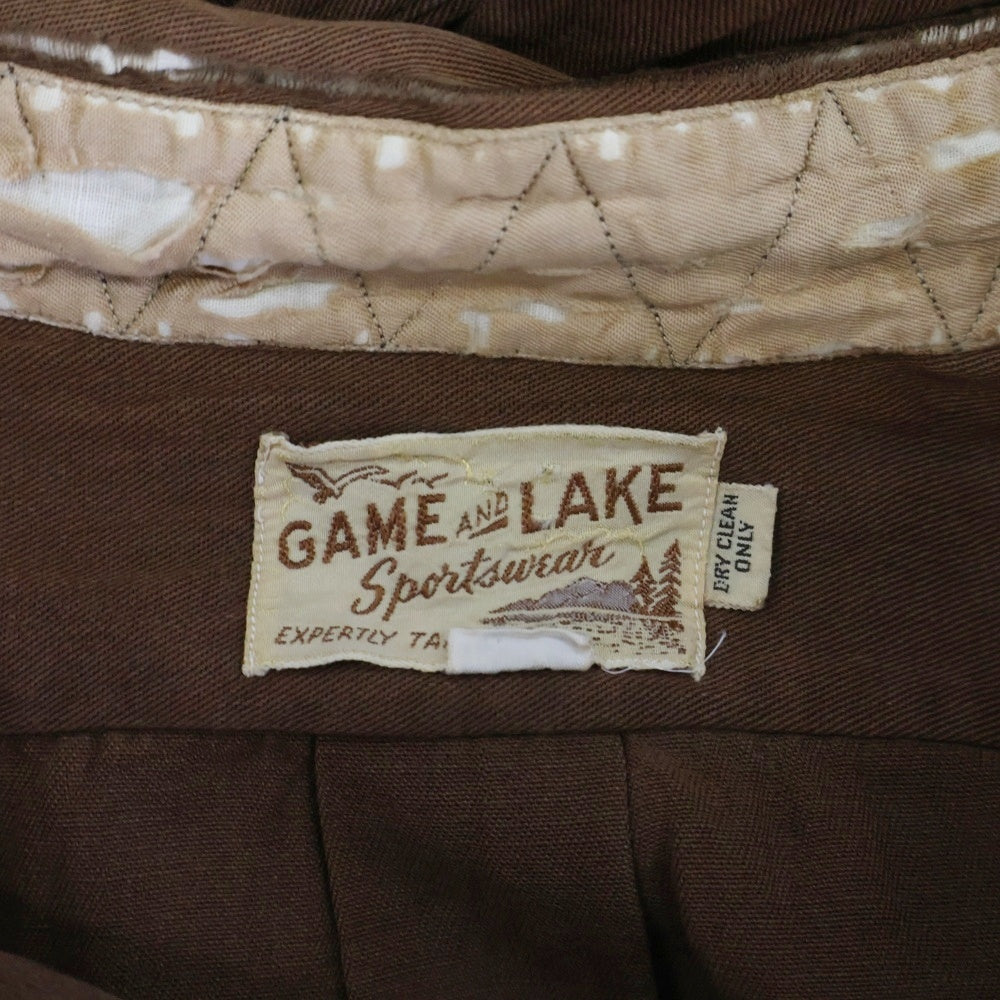 VINTAGE(ヴィンテージ) 40S GAME AND LAKE SPORTSWEAR RAYON GABARDINE WESTERN L/S SHIRT ゲームアンドレイク スポーツウェア レーヨン ギャバ ジン ウエスタン マチ付き長袖シャツ