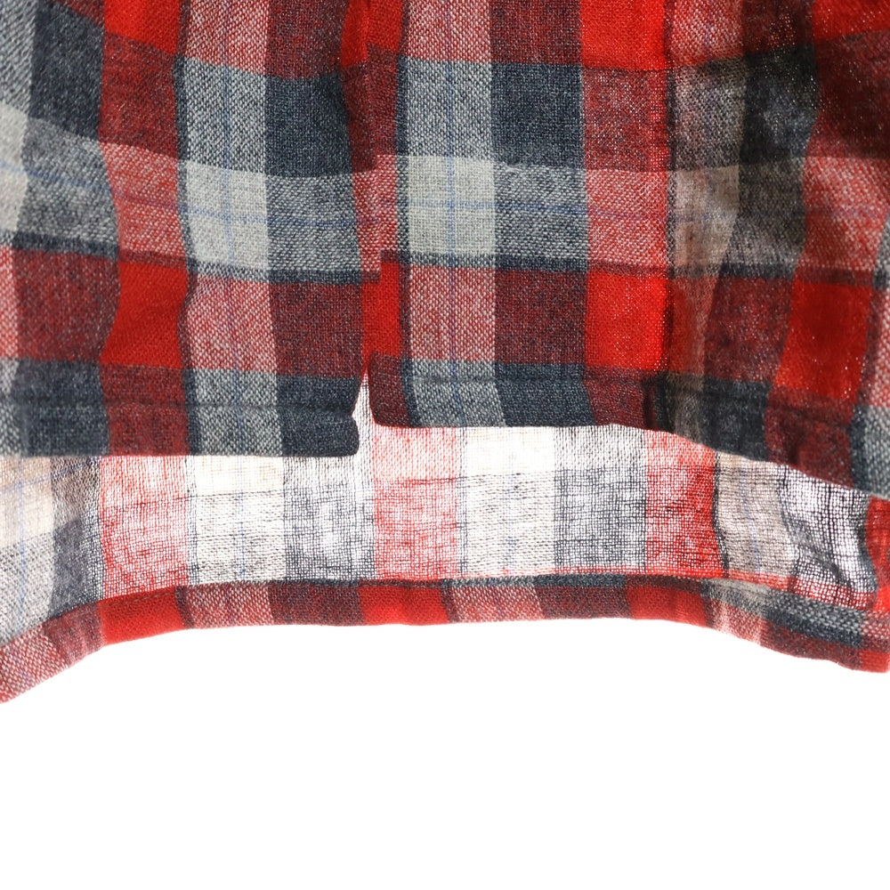 VINTAGE(ヴィンテージ) 50S WOOL THE WEST WOOL NYLON CHECK L/S SHIRT ウール ナイロン チェック 長袖シャツ レッド/グレー
