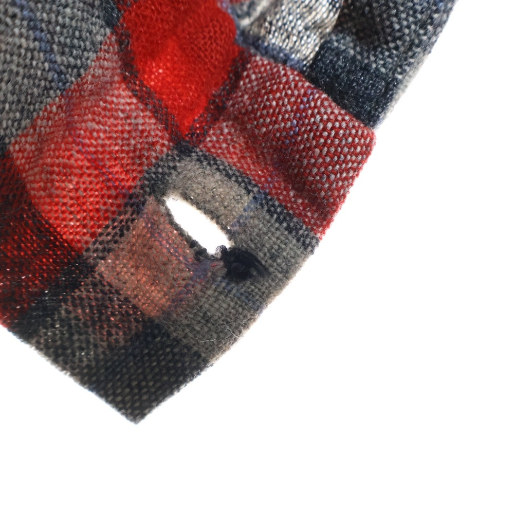 VINTAGE(ヴィンテージ) 50S WOOL THE WEST WOOL NYLON CHECK L/S SHIRT ウール ナイロン チェック 長袖シャツ レッド/グレー