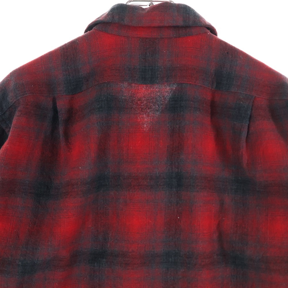 PENDLETON(ペンドルトン) 50S VINTAGE WOOL L/S OMBRE CHECK WOOL PLAID LOOP SHIRT ヴィンテージ ウール オンブレチェック ボードシャツ 長袖シャツ レッド/ブラック