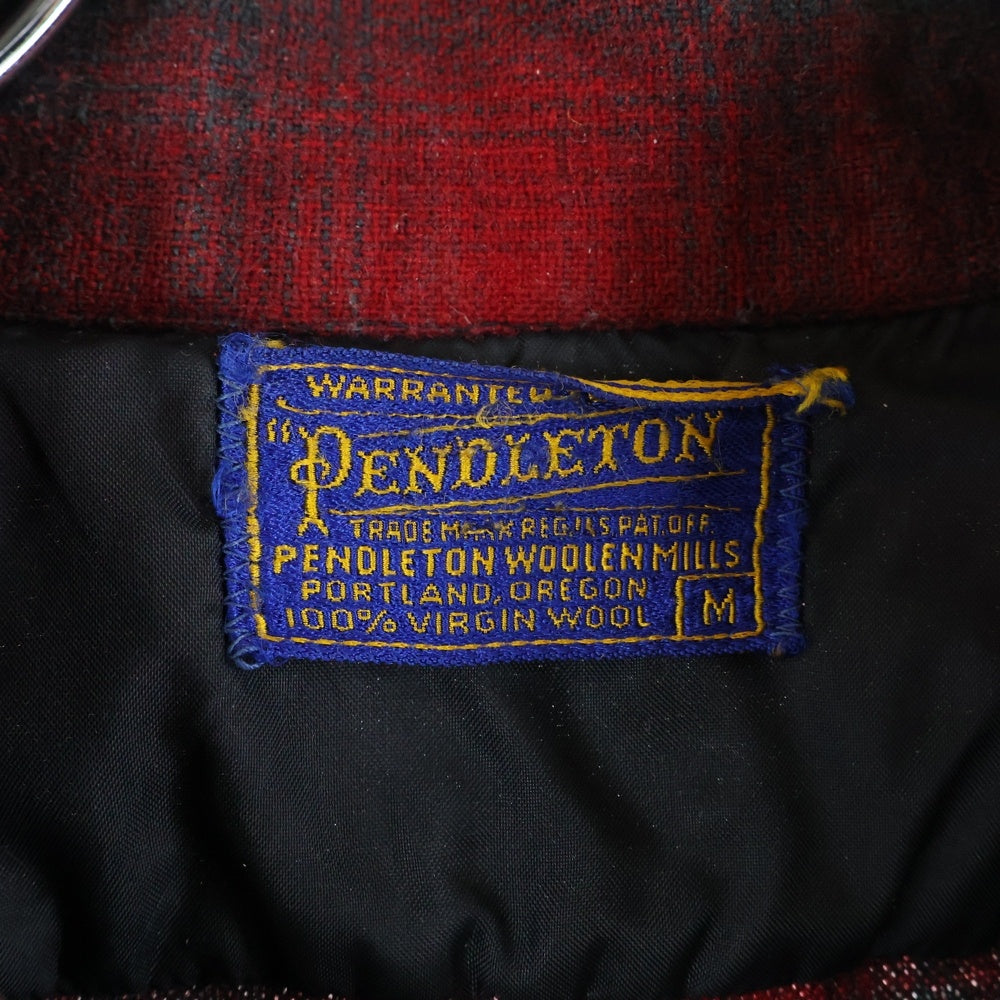 PENDLETON(ペンドルトン) 50S VINTAGE WOOL L/S OMBRE CHECK WOOL PLAID LOOP SHIRT ヴィンテージ ウール オンブレチェック ボードシャツ 長袖シャツ レッド/ブラック