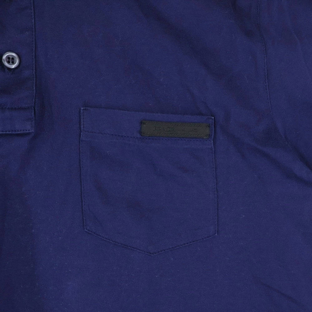 PRADA(プラダ) 19SS LOGO S/S POLO SHIRT 胸ロゴ 半袖 ポロシャツ ネイビーUJN007 R131 1GAW