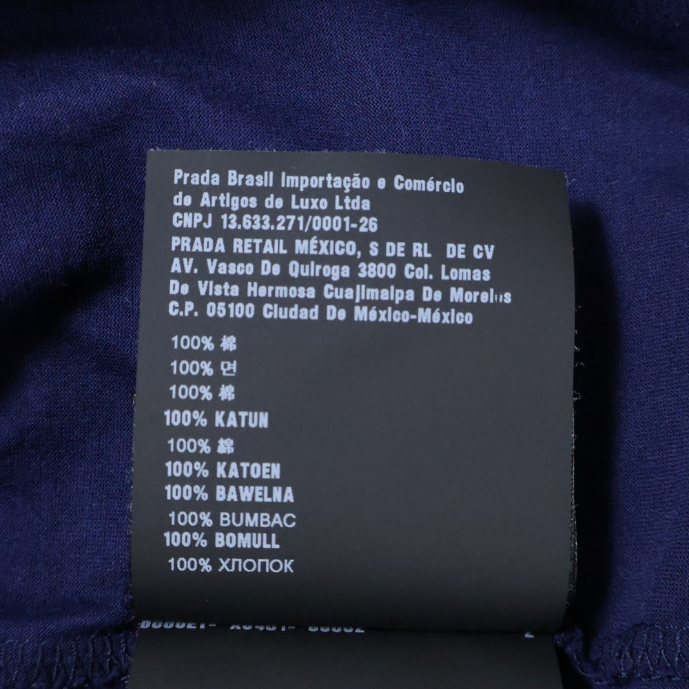 PRADA(プラダ) 19SS LOGO S/S POLO SHIRT 胸ロゴ 半袖 ポロシャツ ネイビーUJN007 R131 1GAW