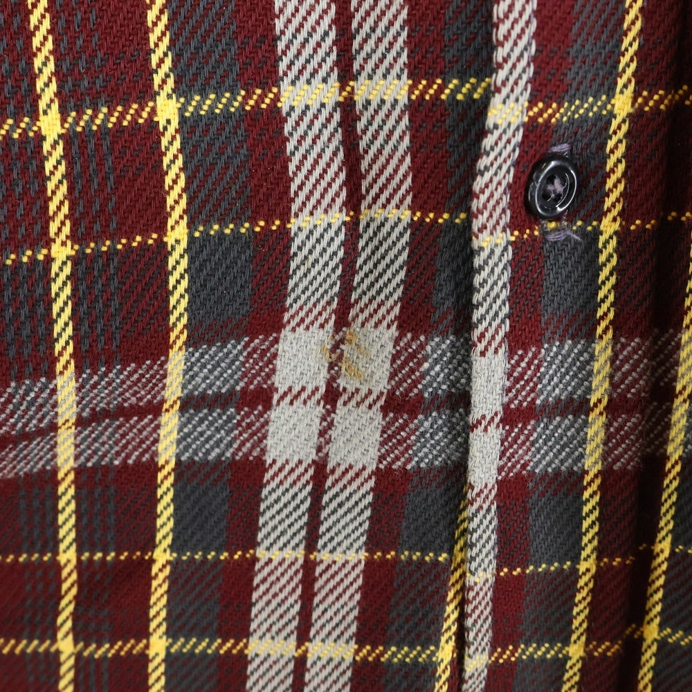 FIVE BROTHERS(ファイブブラザー) 70-80S VINTAGE CHECK L/S SHIRT コットン オンブレ 長袖シャツ レッド/ブラウン/イエロー